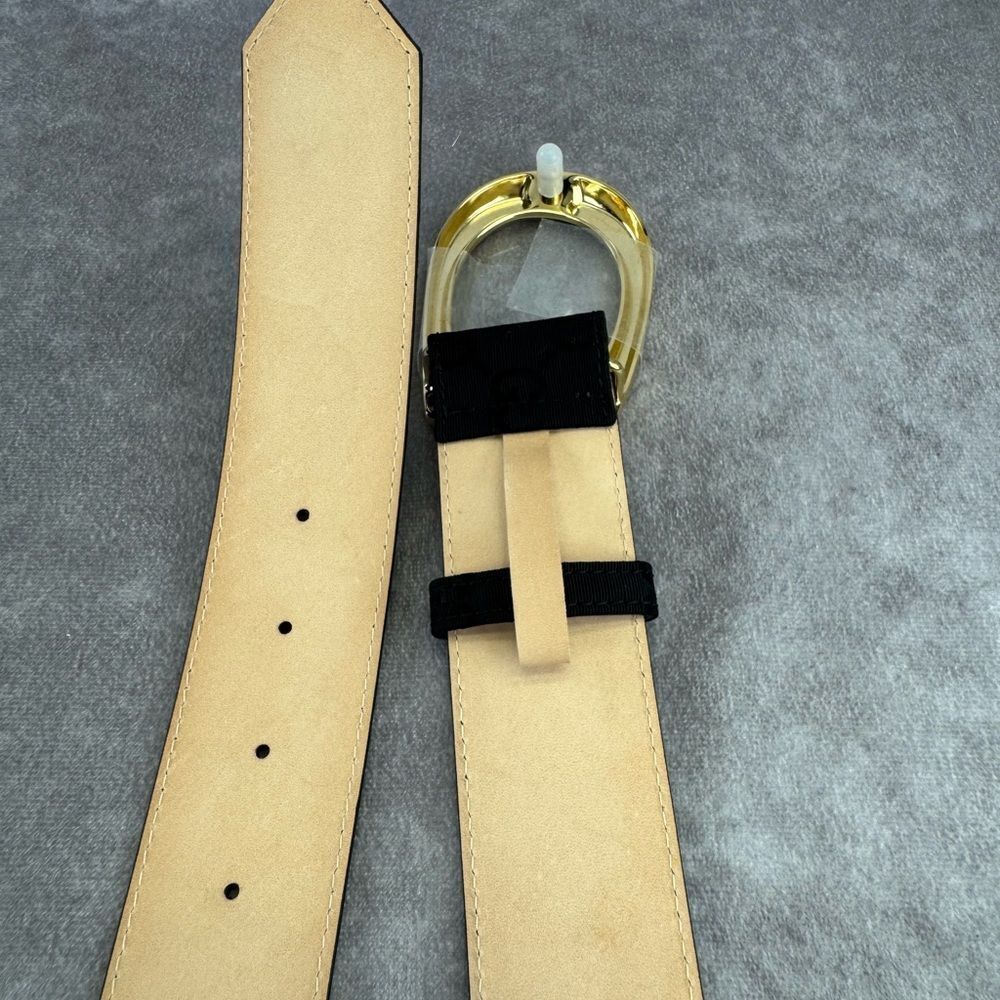 NEW Gucci Black GG Monogram Lurex Canvas Belt - Picture 12 of 13